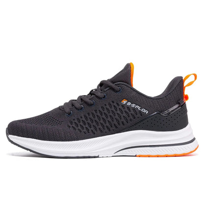 Baasploa Lightweight Running Shoes For Men 2023 Men's Designer Mesh Casual Sneakers Lace-Up Male Outdoor Sports Tennis Shoe Blue Wolf Store A01-114505-SH 46 