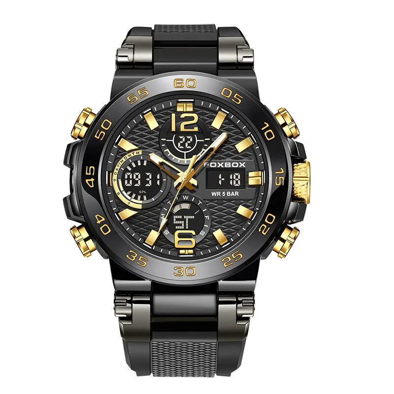 Barone Classic Men's Watch Barone Classic Men's Watch Blue Wolf Store Black Gold 