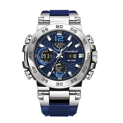 Barone Classic Men's Watch Barone Classic Men's Watch Blue Wolf Store Silver Blue 