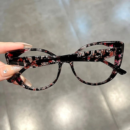 Blue Light Blocking Cat Eye Glasses with Gradient Color Frame, Transparent Lenses for Men and Women Blue Wolf Store 