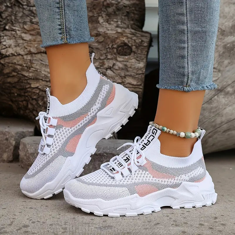 Breathable Women's Colorblock Sneakers Breathable Women's Colorblock Sneakers Blue Wolf Store 