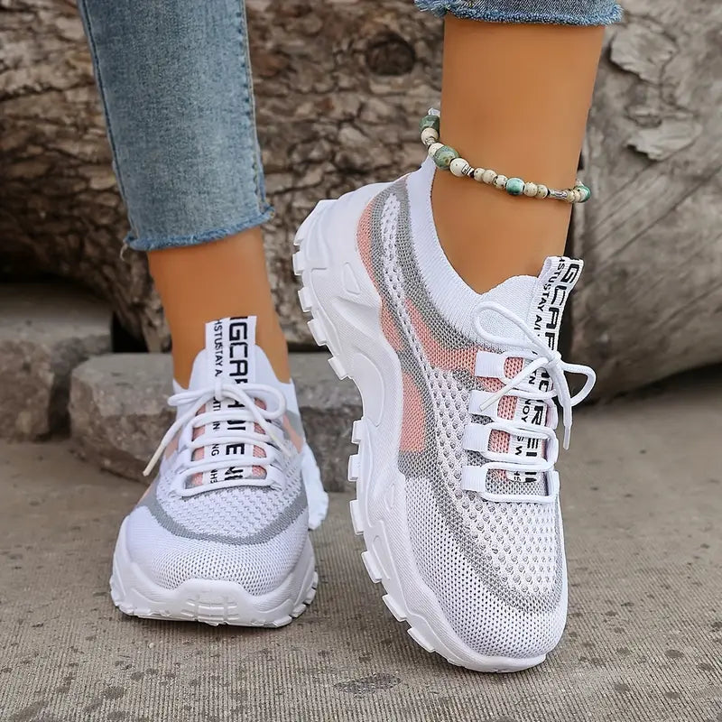 Breathable Women's Colorblock Sneakers Breathable Women's Colorblock Sneakers Blue Wolf Store 