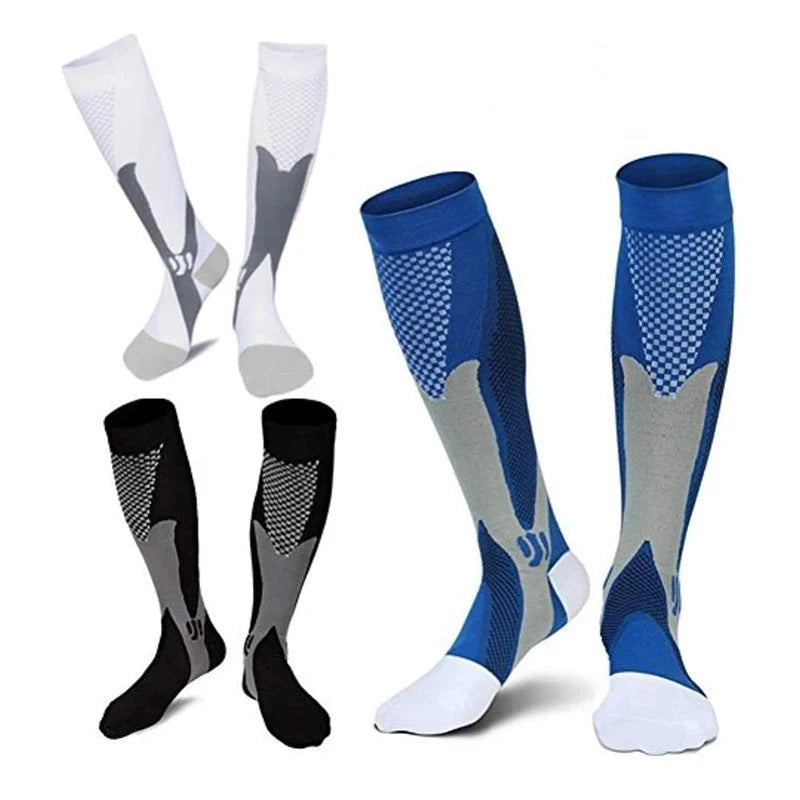 Brothock Medical Sport Compression Socks Men And Women 20-30mmhg Run Nurse Socks for Varicose Veins Running Cycling Travel Socks Blue Wolf Store 