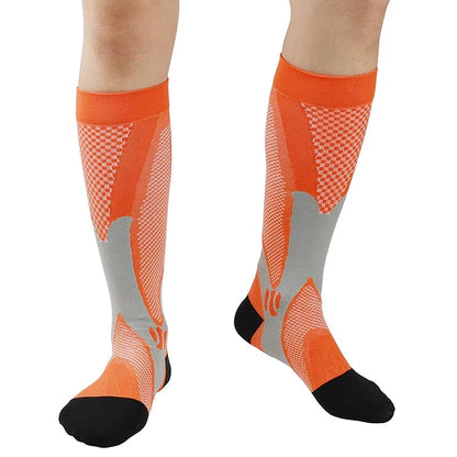 Brothock Medical Sport Compression Socks Men And Women 20-30mmhg Run Nurse Socks for Varicose Veins Running Cycling Travel Socks Blue Wolf Store Orange 4XL EUR 46-48 