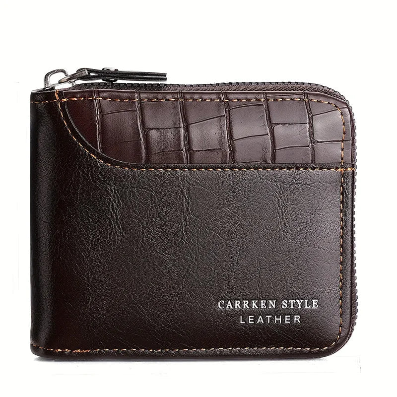 Carrken Luxury Men's Leather Wallet Carrken Luxury Men's Leather Wallet Blue Wolf Store 