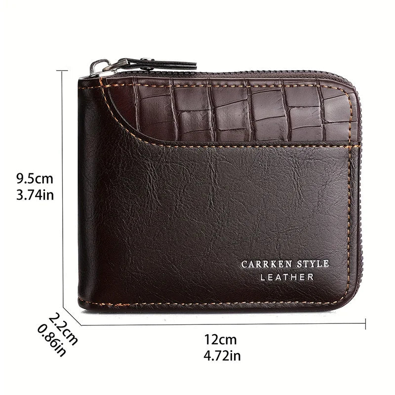 Carrken Luxury Men's Leather Wallet Carrken Luxury Men's Leather Wallet Blue Wolf Store 