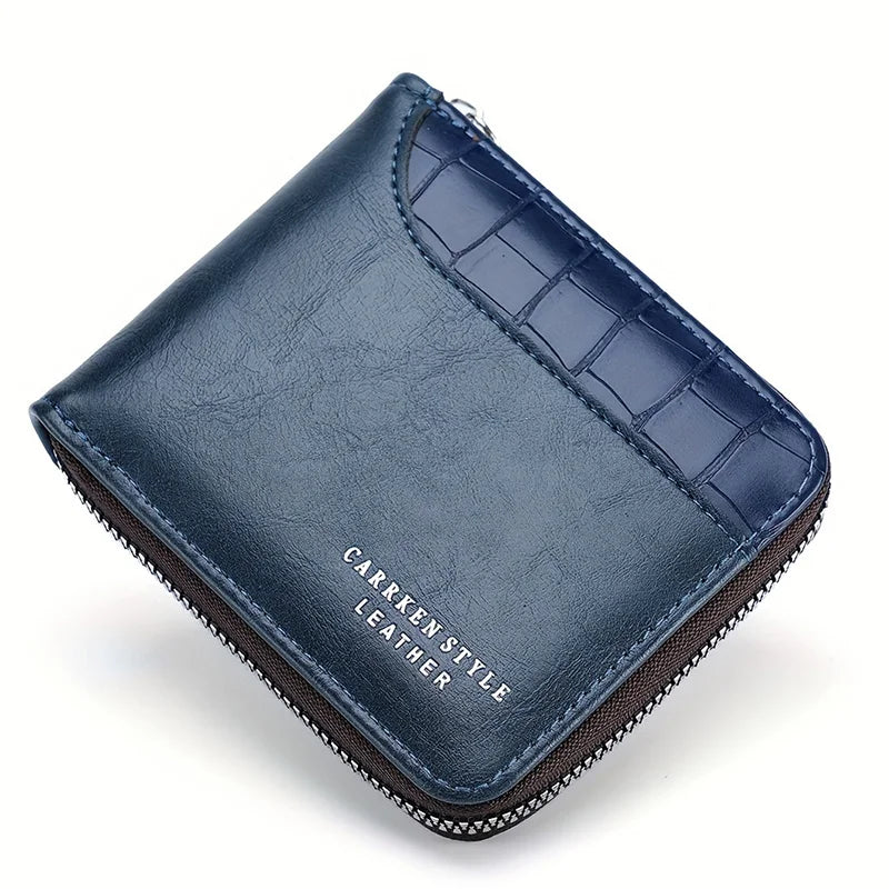 Carrken Luxury Men's Leather Wallet Carrken Luxury Men's Leather Wallet Blue Wolf Store 