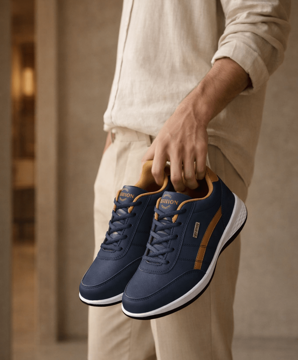 CasualFlex Leather Sneakers CasualFlex Leather Sneakers Blue Wolf Store 