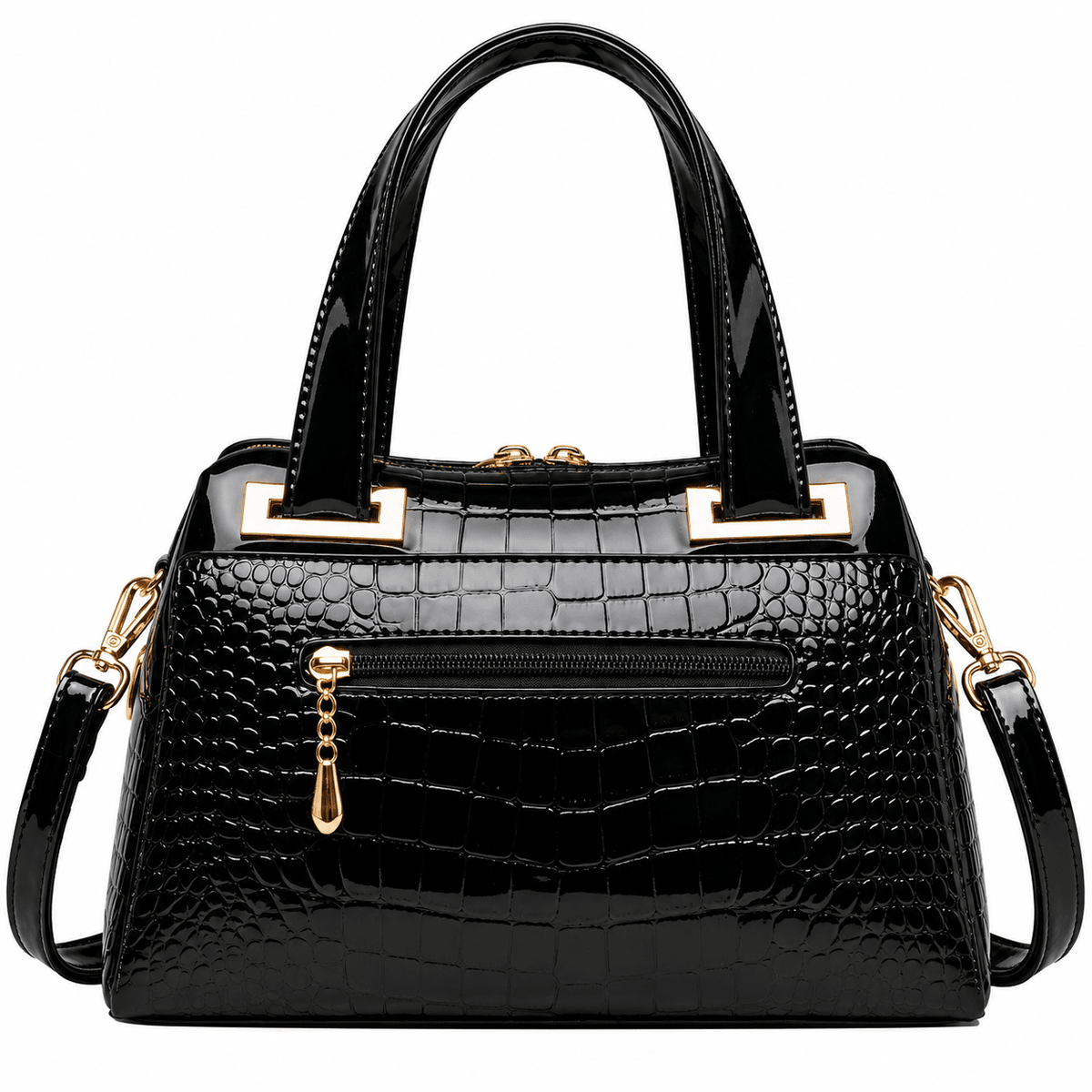 CAVÉLLE – Elegant Women's Crocodile-Textured Leather Handbag CAVÉLLE – Elegant Women's Crocodile-Textured Leather Handbag 