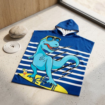 Children’s bath towel with cartoon print, soft, breathable and quick-drying - SnuggZory Children’s bath towel with cartoon print, soft, breathable and quick-drying - SnuggZory Blue Wolf Store 