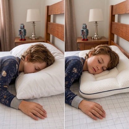 Children's Pillow with Shoulder Support, Cushion and Spine Support - Snugelle Children's Pillow with Shoulder Support, Cushion and Spine Support - Snugelle Blue Wolf Store 