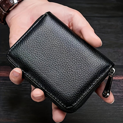 Classic Leather Wallet with Zipper (Free Gift) Classic Leather Wallet with Zipper Blue Wolf Store 