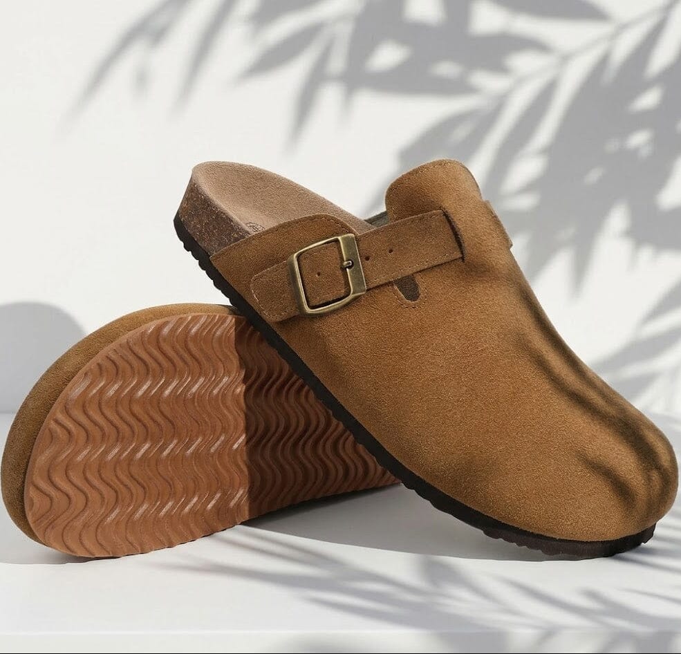 Comfort Suede and Cork Clogs Comfort Suede and Cork Clogs Blue Wolf Store 