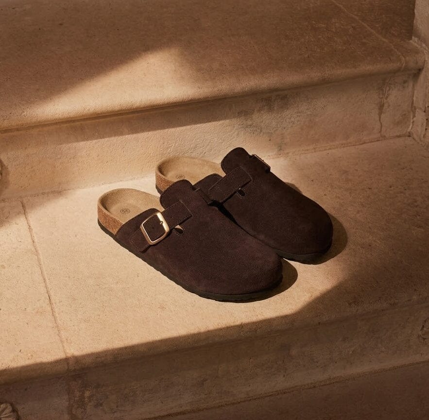 Comfort Suede and Cork Clogs Comfort Suede and Cork Clogs Blue Wolf Store 