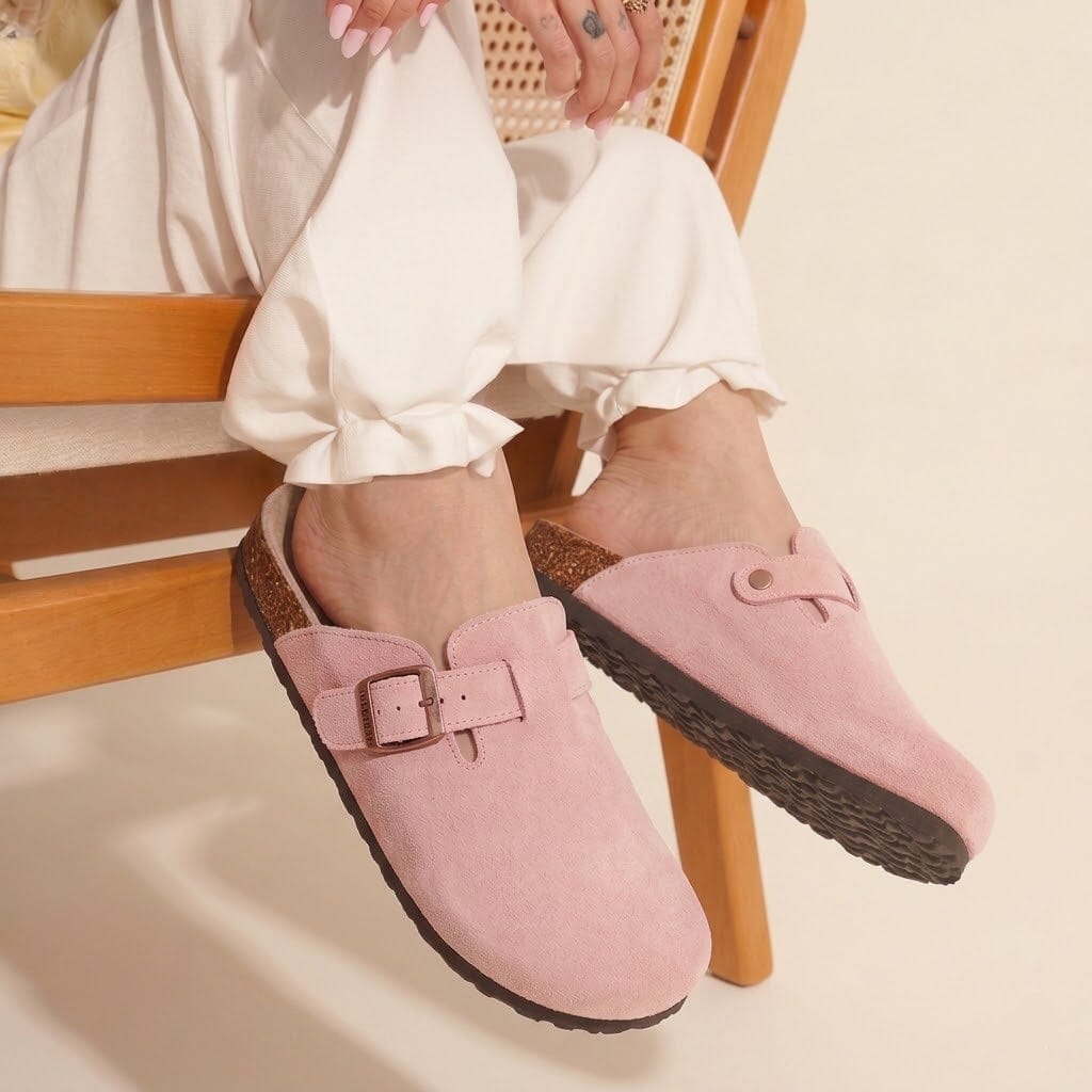 Comfort Suede and Cork Clogs Comfort Suede and Cork Clogs Blue Wolf Store 