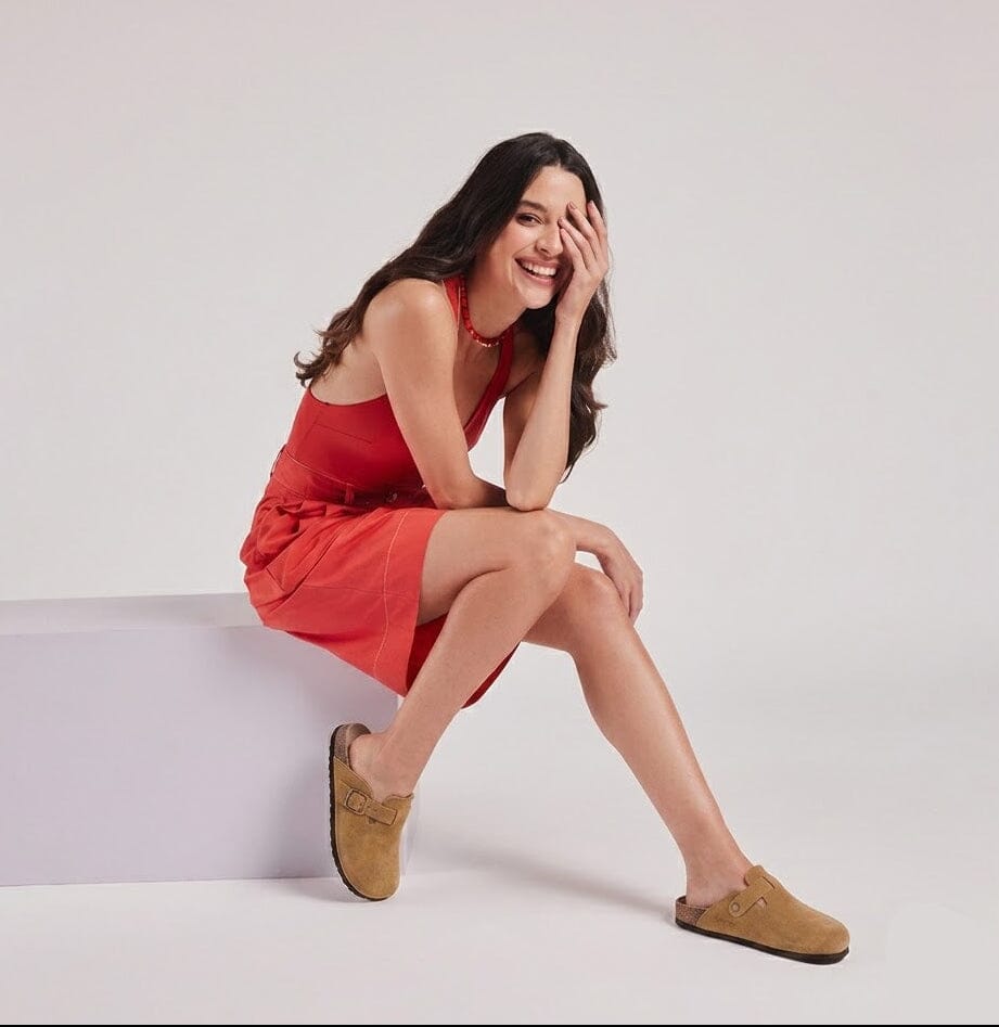 Comfort Suede and Cork Clogs Comfort Suede and Cork Clogs Blue Wolf Store 