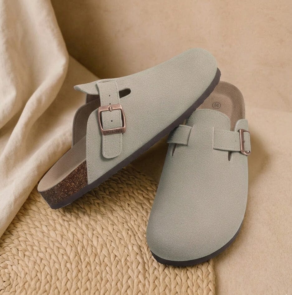 Comfort Suede and Cork Clogs Comfort Suede and Cork Clogs Blue Wolf Store 