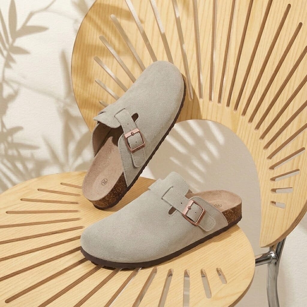 Comfort Suede and Cork Clogs Comfort Suede and Cork Clogs Blue Wolf Store 