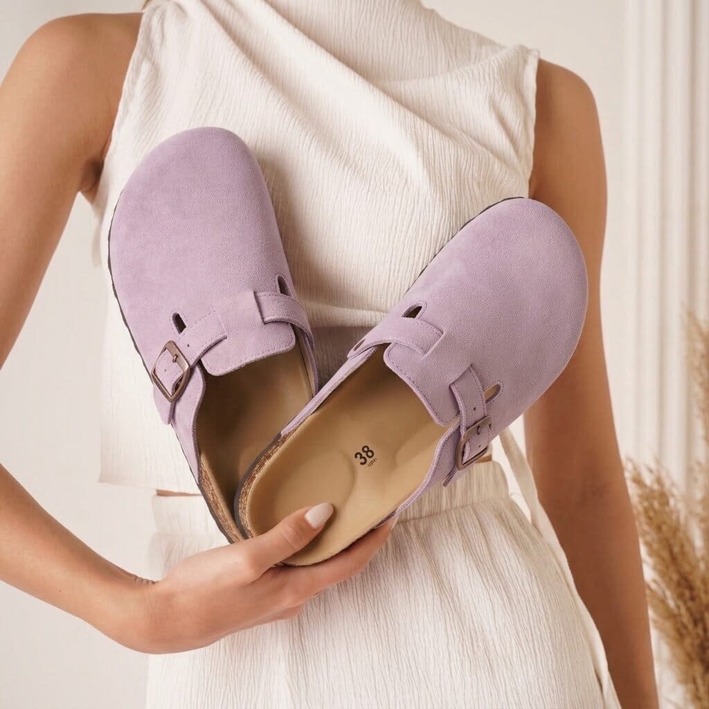 Comfort Suede and Cork Clogs Comfort Suede and Cork Clogs Blue Wolf Store 
