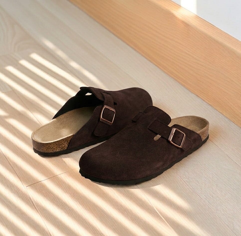 Comfort Suede and Cork Clogs Comfort Suede and Cork Clogs Blue Wolf Store 