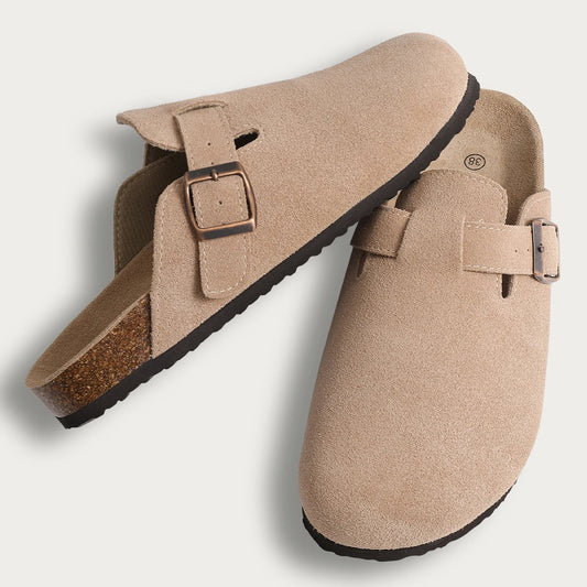 Comfort Suede and Cork Clogs