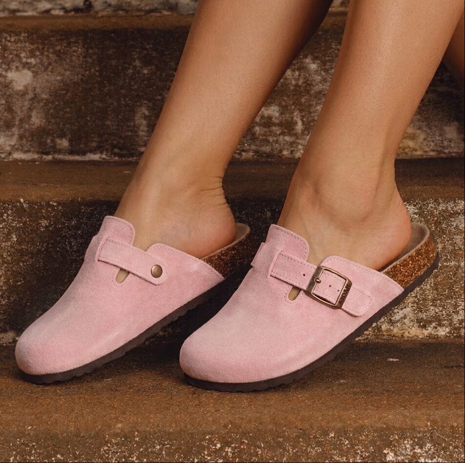 Comfort Suede and Cork Clogs Comfort Suede and Cork Clogs Blue Wolf Store 