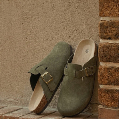 Comfort Suede and Cork Clogs Comfort Suede and Cork Clogs Blue Wolf Store 