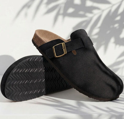 Comfort Suede and Cork Clogs Comfort Suede and Cork Clogs Blue Wolf Store 