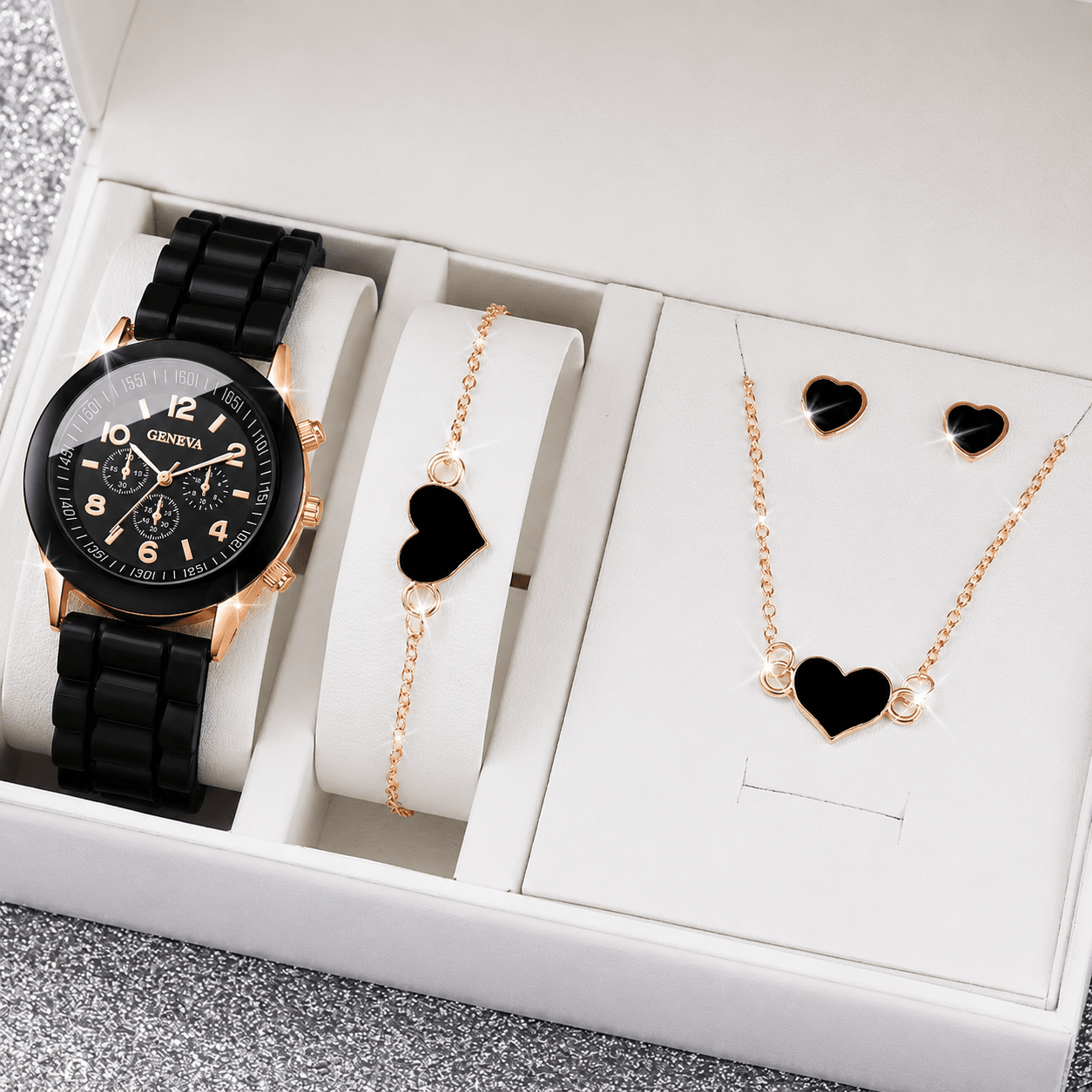 Complete Set Women's Watch with Bracelet, Earrings, and Necklace Complete Set Women's Watch with Bracelet 