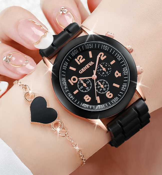 Complete Set Women's Watch with Bracelet, Earrings, and Necklace Complete Set Women's Watch with Bracelet 