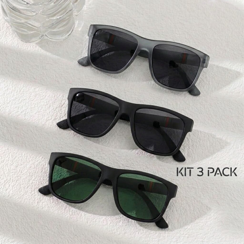 Dominare – Set of 3 Vintage Polarized Sunglasses Dominare – Set of 3 Vintage Polarized Sunglasses Blue Wolf Store 
