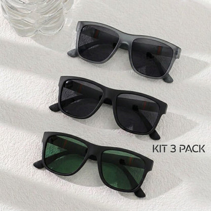 Dominare – Set of 3 Vintage Polarized Sunglasses Dominare – Set of 3 Vintage Polarized Sunglasses Blue Wolf Store 
