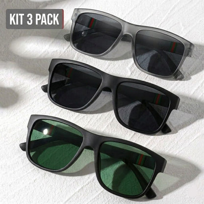 Dominare – Set of 3 Vintage Polarized Sunglasses Dominare – Set of 3 Vintage Polarized Sunglasses Blue Wolf Store 