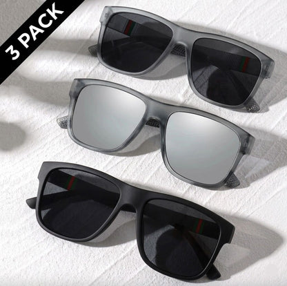 Dominare – Set of 3 Vintage Polarized Sunglasses Dominare – Set of 3 Vintage Polarized Sunglasses Blue Wolf Store 