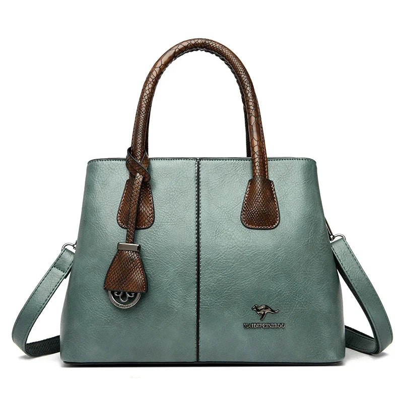 Donnatela Women's Leather Bag Donnatela Women's Leather Bag Blue Wolf Store 