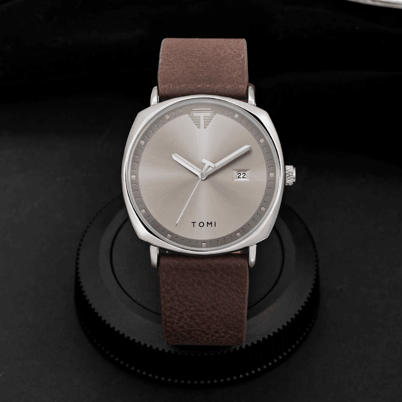 Duvierre Premium Leather Watch Duvierre Premium Leather Watch Blue Wolf Store Brown Silver 