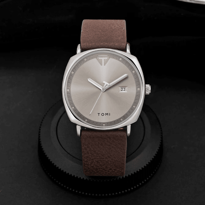 Duvierre Premium Leather Watch Duvierre Premium Leather Watch Blue Wolf Store Brown Silver 