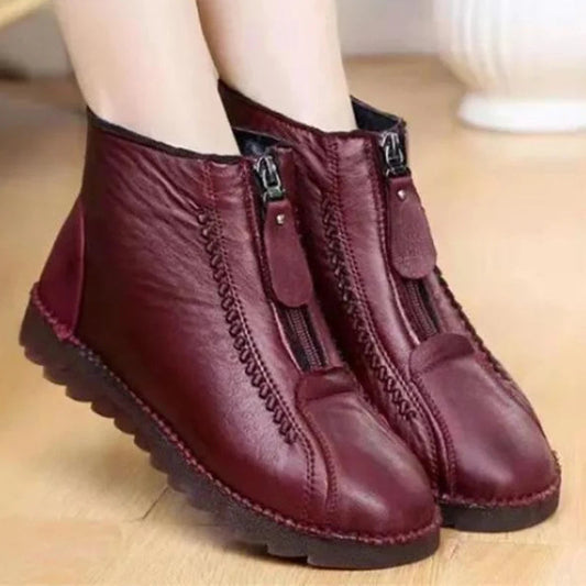 Elegant Leather Ankle Boots