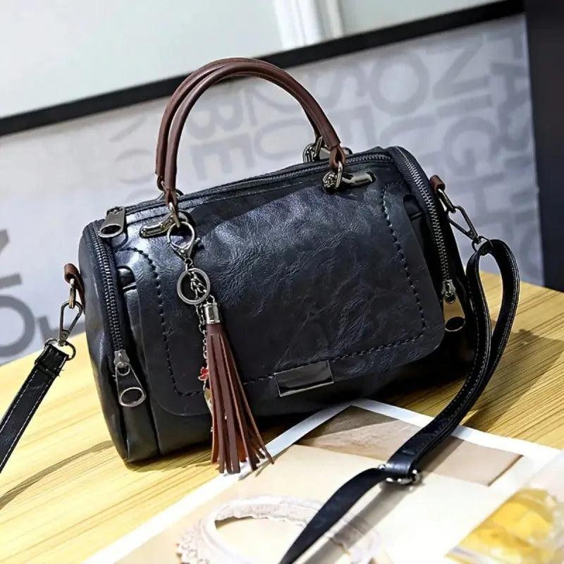 Elegant Women's Leather Shoulder Bag Alice Elegant Women's Leather Shoulder Bag Alice Blue Wolf Store 