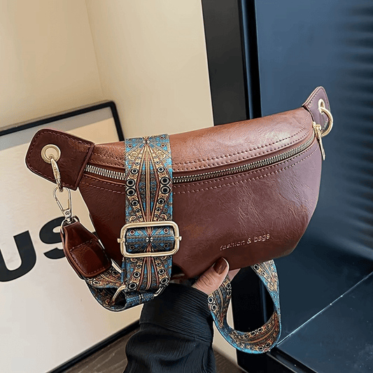 Estelle Retro Leather Crossbody Vintage Bag Estelle Retro Leather Crossbody Vintage Bag Blue Wolf Store 