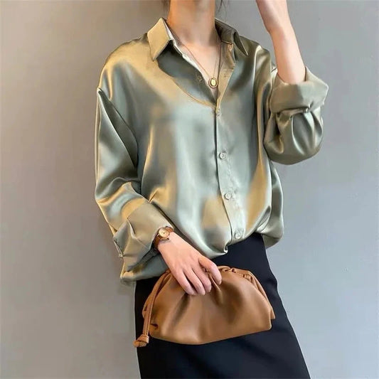 Eva Elegance Women's Shirts Eva Elegance Women's Shirts Blue Wolf Store S Green 