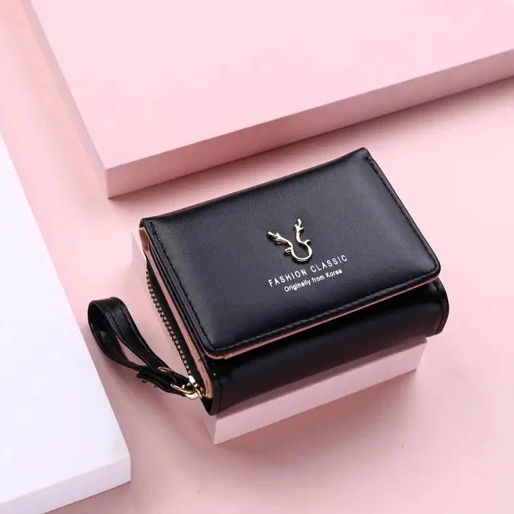 Fashion Célline Women's Small Leather Wallet Blue Wolf Store 