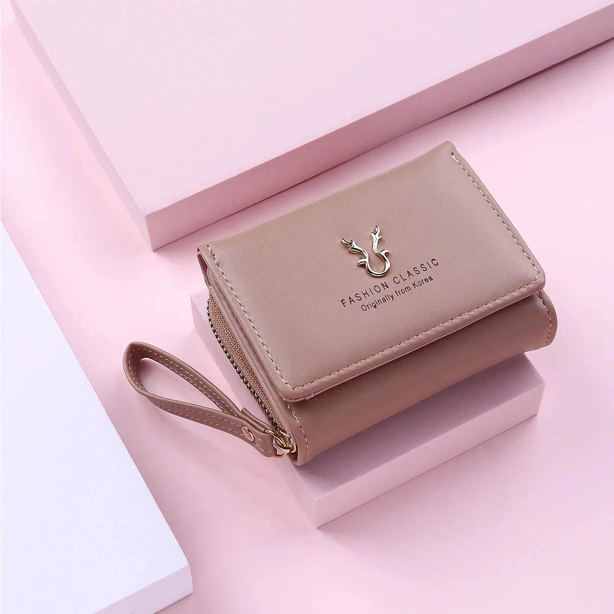 Fashion Célline Women's Small Leather Wallet Blue Wolf Store 
