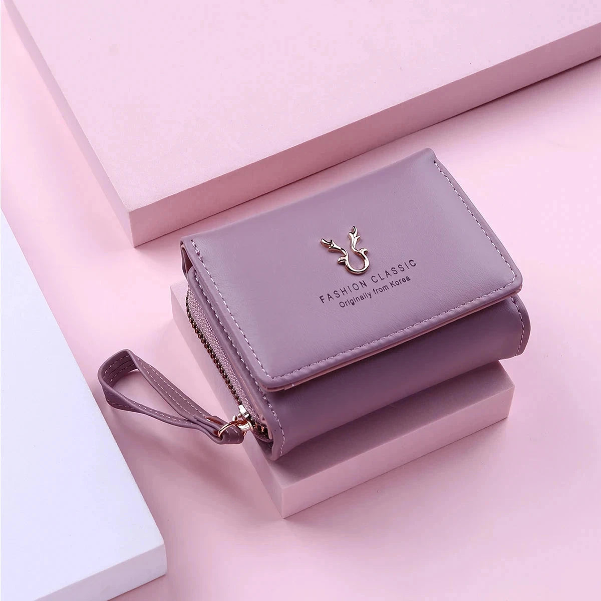Fashion Célline Women's Small Leather Wallet Blue Wolf Store 