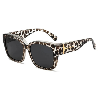 Fashion Fit Over Sunglasses Men Women Polarized UV400 Cover Over Prescription Glasses Driving Fishing Shades Blue Wolf Store C5 Leopard Gray 
