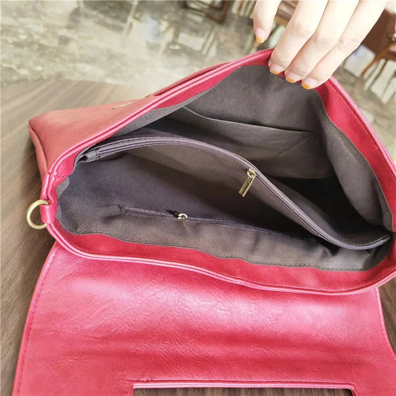 Fashion women envelope clutch bag High quality Crossbody Bags for ladies trend handbag messenger bag large Christmas lady Clutch Blue Wolf Store 