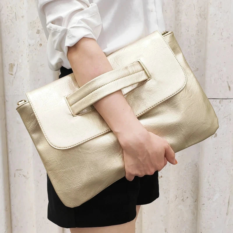 Fashion women envelope clutch bag High quality Crossbody Bags for ladies trend handbag messenger bag large Christmas lady Clutch Blue Wolf Store Gold 