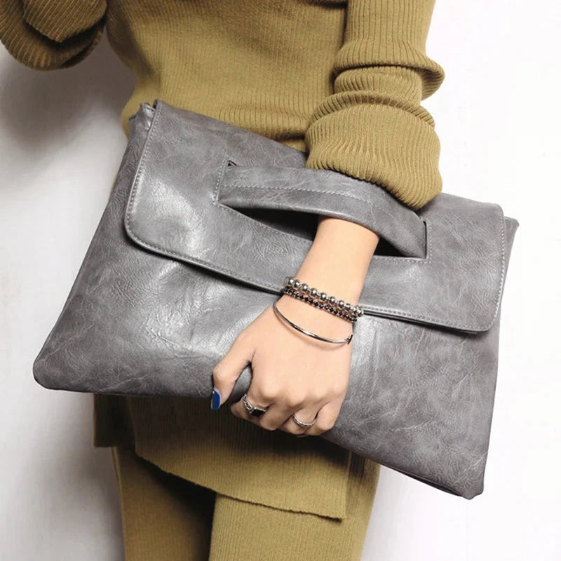 Fashion women envelope clutch bag High quality Crossbody Bags for ladies trend handbag messenger bag large Christmas lady Clutch Blue Wolf Store Gray 
