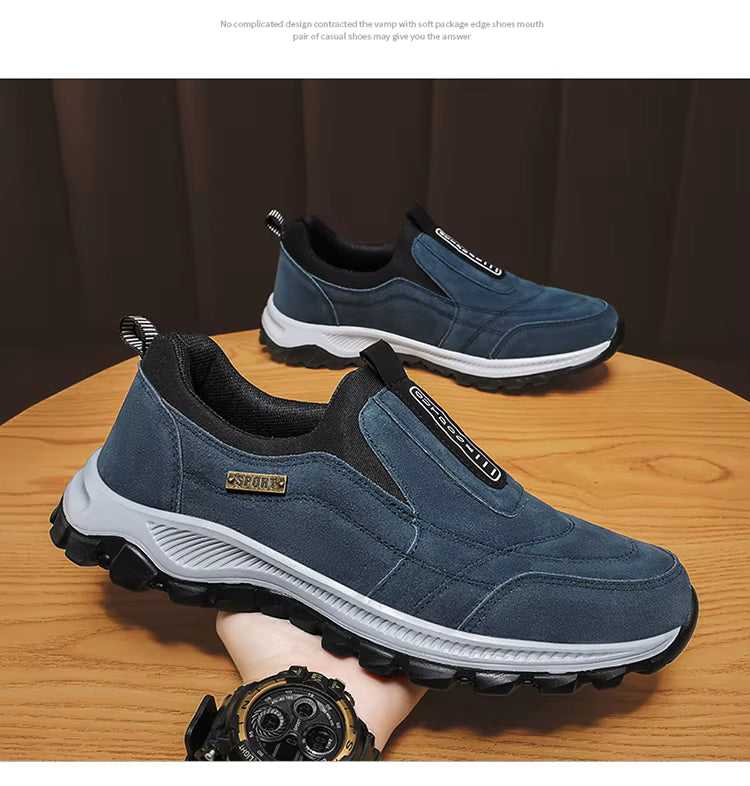 FlexMotion Men's Leather Shoes FlexMotion Footwear Blue Wolf Store 