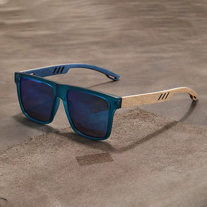 Forestne Duo UV400 Wood Grain Sunglasses (2-Pack) Forestne Duo UV400 Wood Grain Sunglasses (2-Pack) Blue Wolf Store 